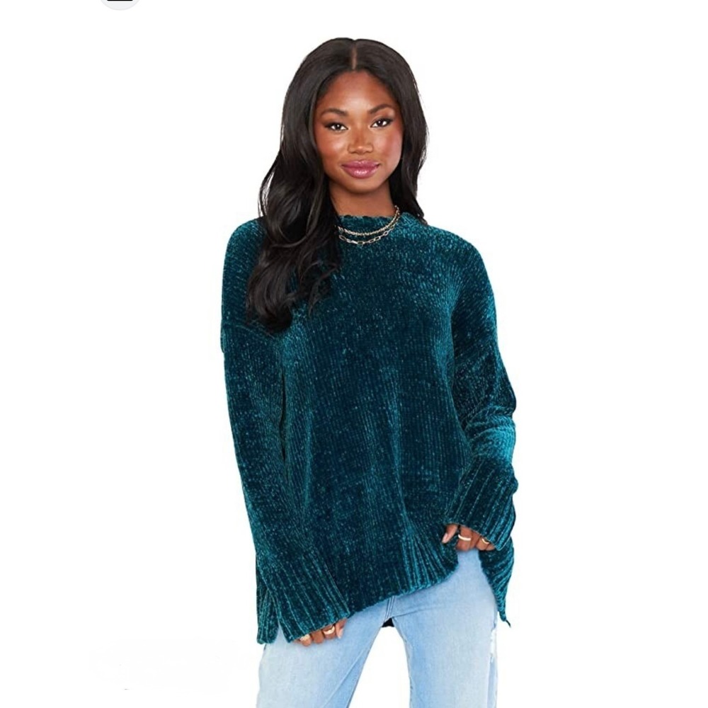 Show Me Your Mumu Green Jade Chenille Jesse Sweater Women's XS